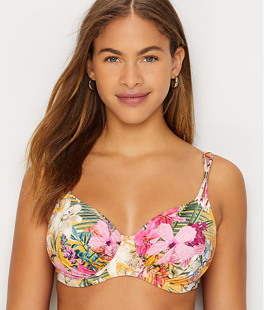 Fantasie Anguilla Gather Full Cup Bikini Top in Saffron(Front Views) FS6580