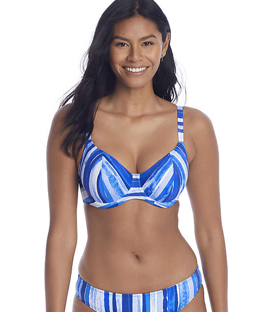 Freya Bali Bay Plunge Bikini Top in Biosphere(Front Views) AS6780
