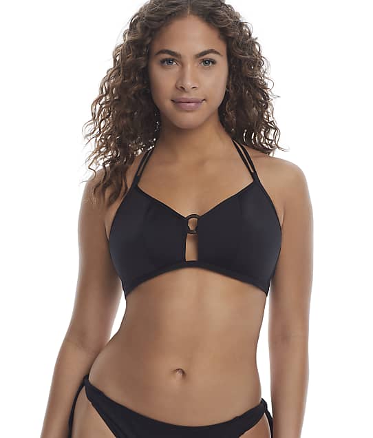 Freya Coco Wave Triangle Wire-Free Bikini Top in Black AS7002