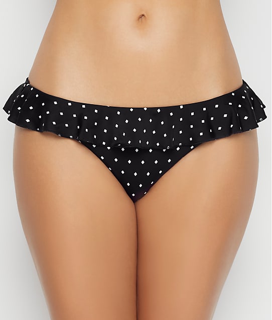 Freya Jewel Cove Italini Bikini Bottom in Black(Front Views) AS7235