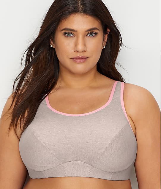 Goddess Mid-Impact Wire-Free Sports Bra in Grey Heather(Full Sets) GD6911