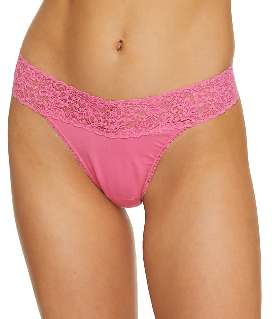 Hanky Panky Supima Cotton Original Rise Thong in Chateau Rose 891801