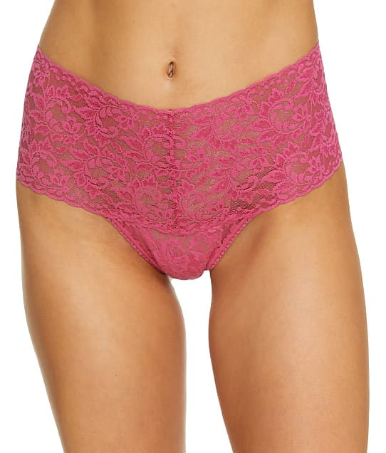 Hanky Panky Signature Lace Retro Thong in Dragonfruit 9K1926