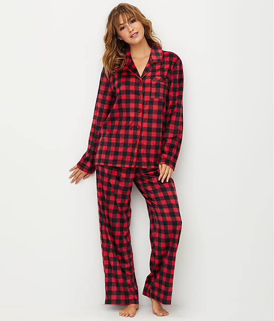 Karen Neuburger Plaid Fleece Pajama Set & Reviews | Bare Necessities (Style RE0060M)