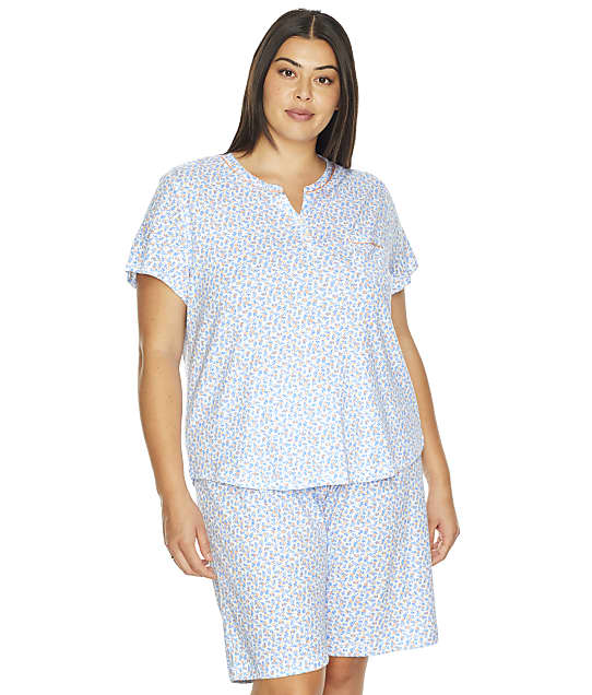 Karen Neuburger Plus Size Girlfriend Knit Bermuda Pajama Set & Reviews ...