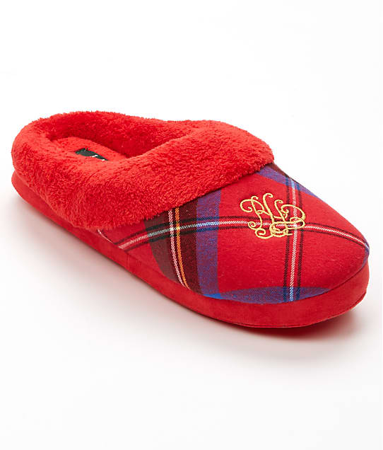 ralph lauren plaid slippers