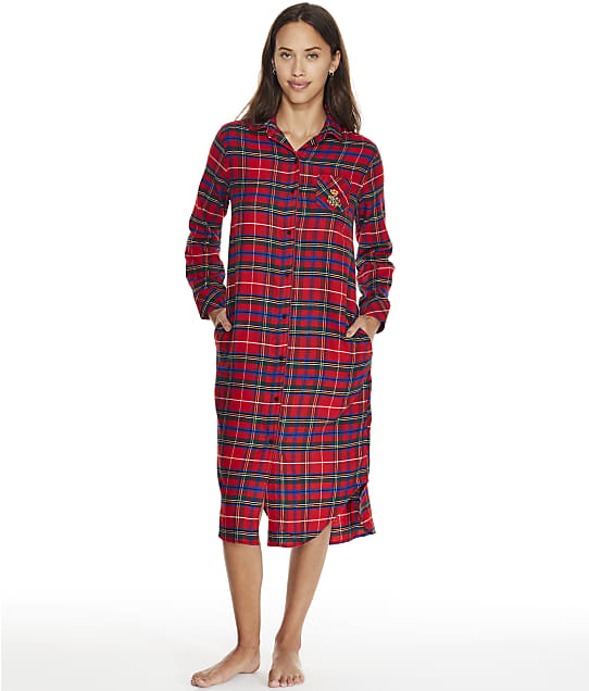 ralph lauren plaid sleep shirt