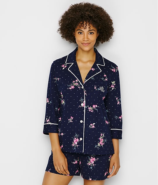 Lauren Ralph Lauren Floral Knit Boxer Pajama Set & Reviews | Bare ...