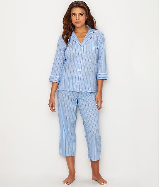 Lauren Ralph Lauren Classic Stripe Woven Pajama Set & Reviews | Bare ...