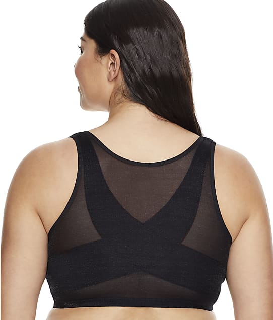 Leading Lady Nora Posture Support Front-Close Bra in Black 5530