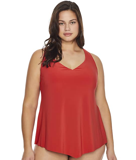 Magicsuit Plus Size Taylor Underwire Tankini Top in Coral Sands(Full Sets) 6006052W