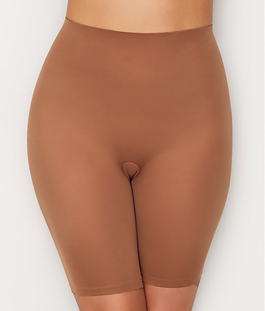 Maidenform Cover Your Bases Smoothing Mid-Thigh Shaper in Nude Caramel(Front Views) DM0035