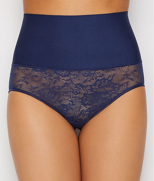 Maidenform Tame Your Tummy Lace Brief in Navy Lace(Front Views) DM0051L