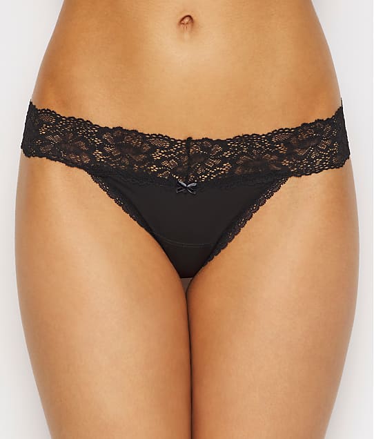 Maidenform Sexy Must Have Lace Thong in Black(Front Views) DMESLT