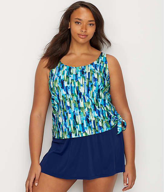 Maxine of Hollywood Plus Size Funfetti Swim Dress & Reviews | Bare ...