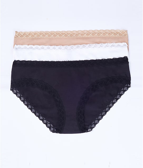 Natori Bliss Cotton Girl Brief 3-Pack & Reviews | Bare Necessities ...