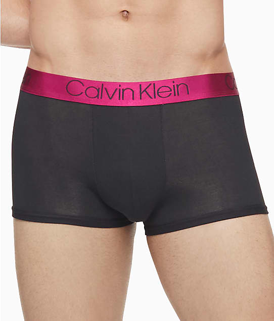 Calvin Klein Ultra-Soft Modal Trunk in Black / Ruby(Front Views) NB1796