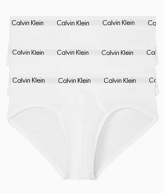 Calvin Klein Cotton Stretch Hip Brief 3-Pack in White NB2613