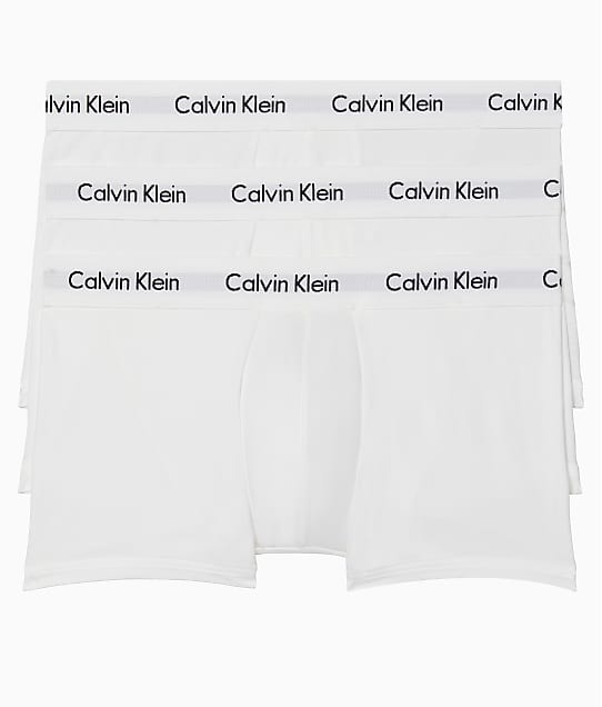 Calvin Klein Cotton Stretch Low Rise Trunk 3-Pack in White(Front Views) NB2614