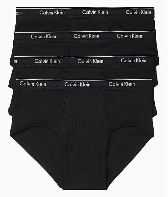 Calvin Klein Cotton Classic Brief 4-Pack in Black(Front Views) NB4000