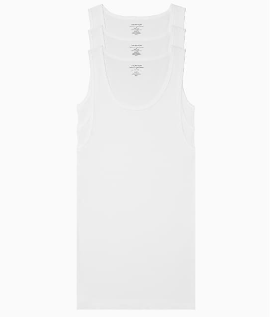 Calvin Klein Cotton Classic Tank 3-Pack in White NB4010