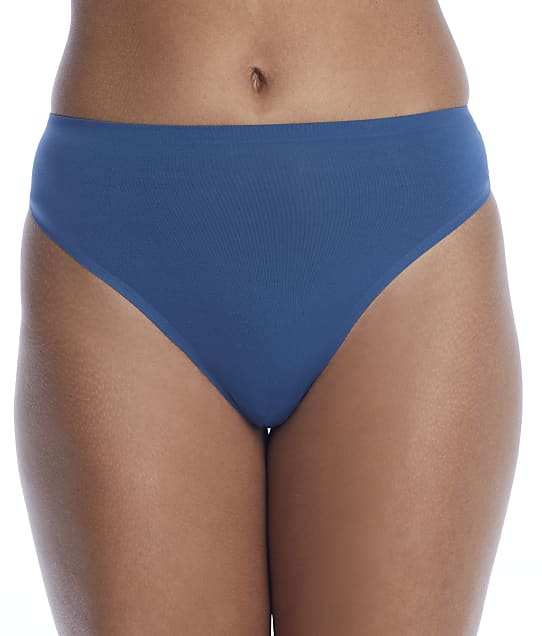 NearlyNude Flexible Fit Shine Thong in Peacock(Front Views) RNN023