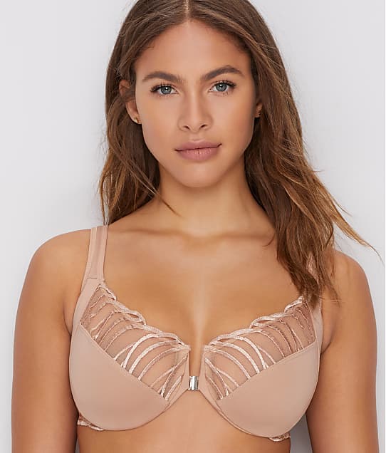 Paramour Angie Front-Close Minimizer Bra in Warm Nude(Front Views) 115071