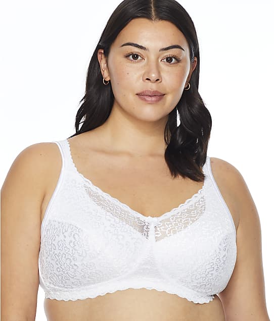 Playtex 18 Hour Cooling Comfort Wire-Free Bra in White(Front Views) 4088