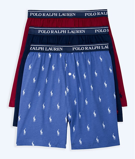 Polo Ralph Lauren Classic Fit Knit Boxers 3-Pack & Reviews | Bare ...