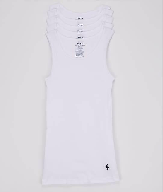 Polo Ralph Lauren Classic Fit Cotton Tank 5-Pack in White RCTKP5