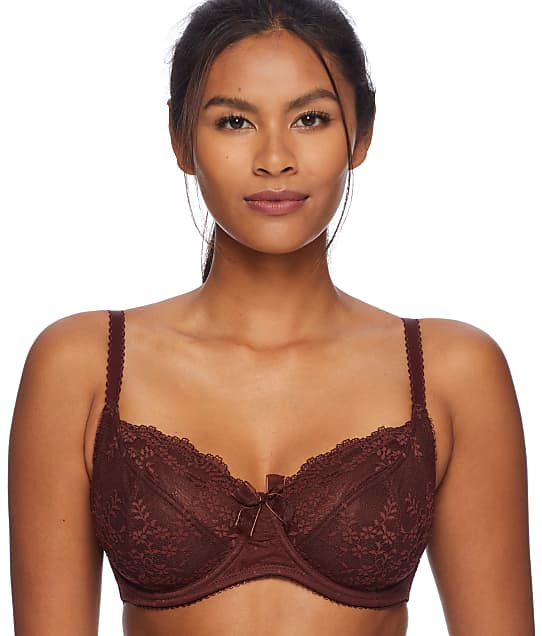 Pour Moi Flora Side Support Bra in Chocolate 14802