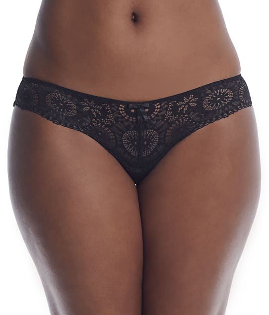 Pour Moi Love Lace Tanga in Black(Front Views) 182910