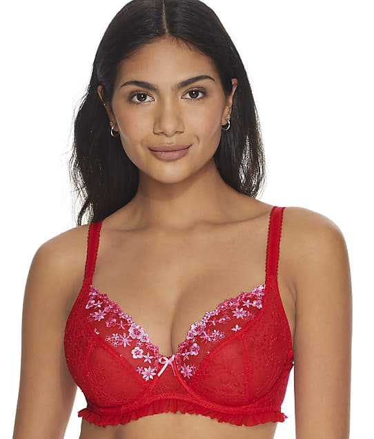 Pour Moi Gigi Plunge Bra in Red / Pink 20112