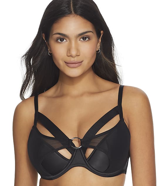 Pour Moi Obsessed Underwire Cage Bra in Black 23800