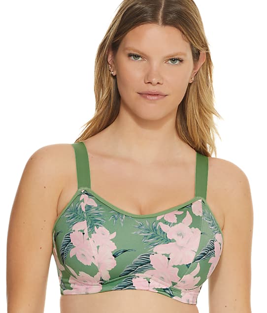Pour Moi Jenn Convertible High Impact Underwire Sports Bra in Sage Floral 97003