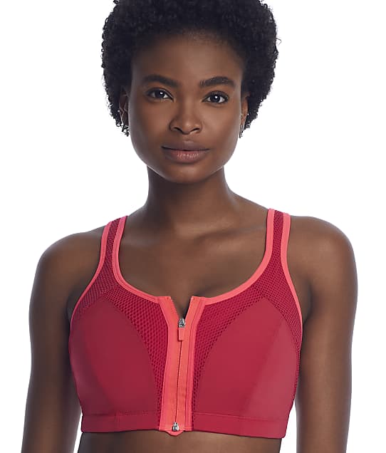 Pour Moi Shannon Convertible Zip Wire-Free Sports Bra in Red Cherry(Full Sets) 97006