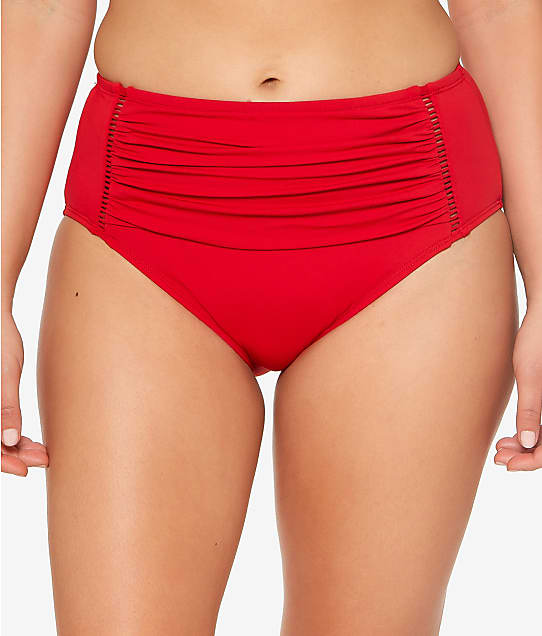 Bleu Rod Beattie Behind The Seams High-Waist Bikini Bottom in Ginger(Front Views) RBSM22928
