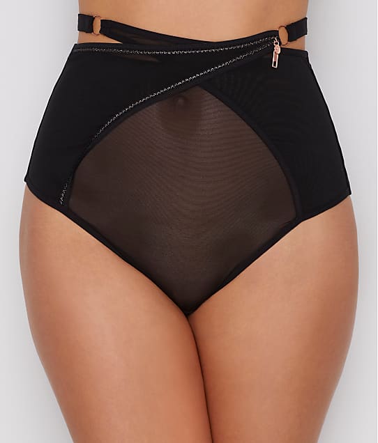 Scantilly by Curvy Kate Unzipped High-Waist Brief in Black ST005208