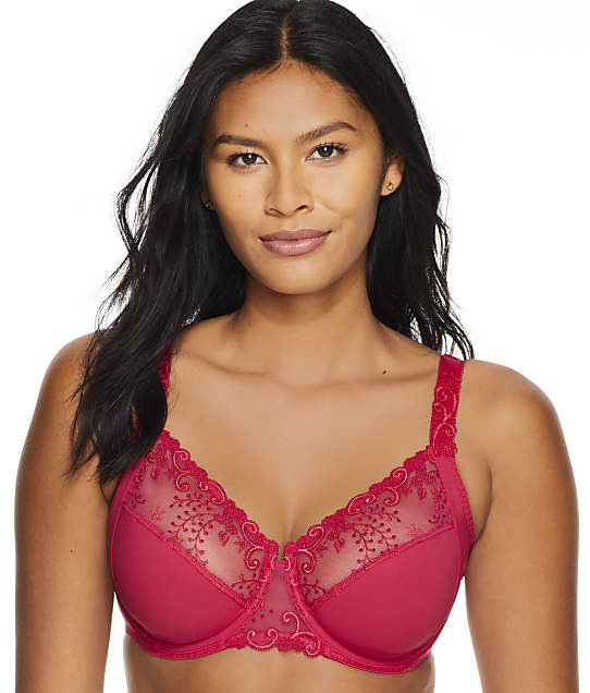 Simone Perele Delice Side Support Bra in Cranberry(Front Views) 12X320