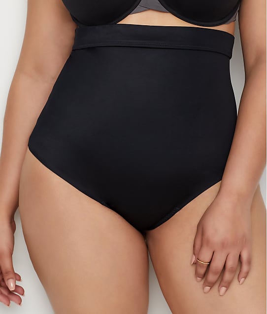 SPANX Plus Size Suit Your Fancy High-Waist Shaping Thong in Very Black 10196P