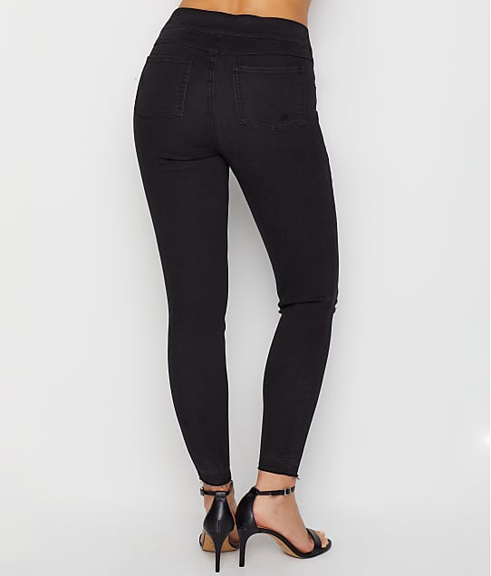 distressed jean leggings