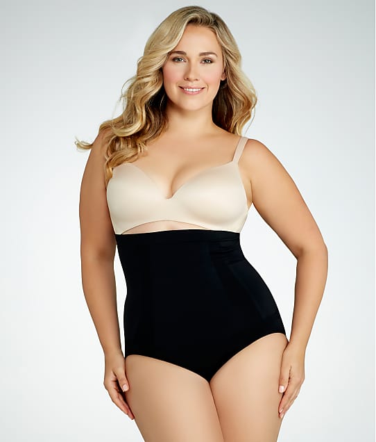 SPANX Plus Size OnCore Firm Control High-Waist Brief in Black(Front Views) PS1815