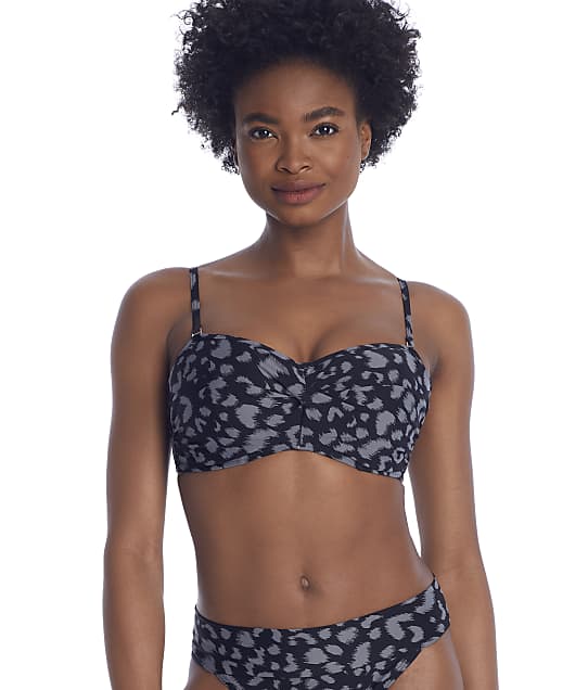 Sunsets Fearless Feline Iconic Twist Bandeau Bikini Top And Reviews Bare Necessities Style 55d