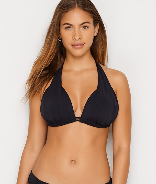 Black Marilyn Halter Bikini Top