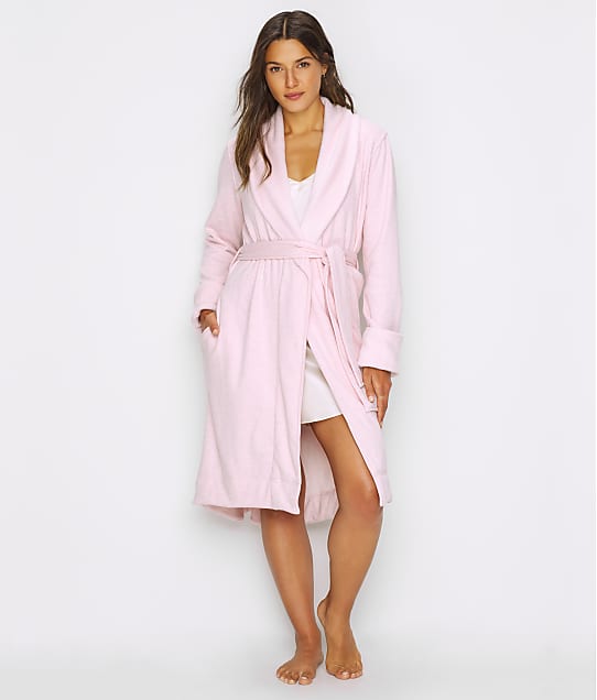 UGG Duffield Shawl Collar Plush Robe in Seashell Pink 1095612