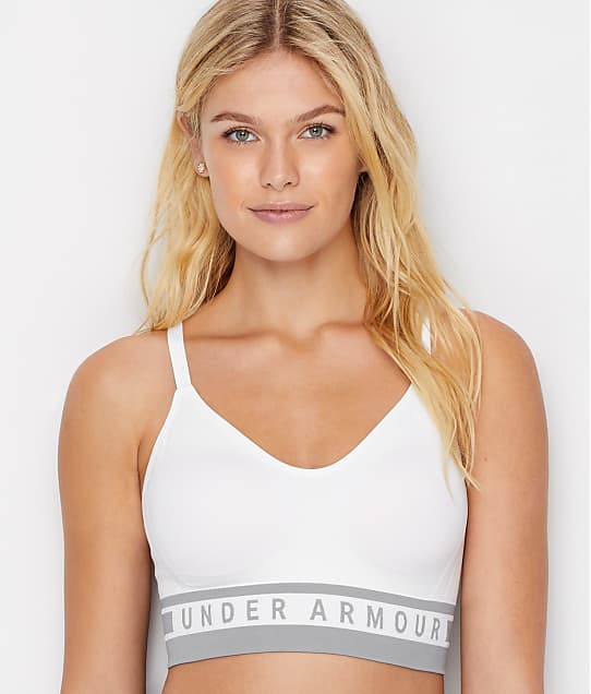 under armour white sports bra