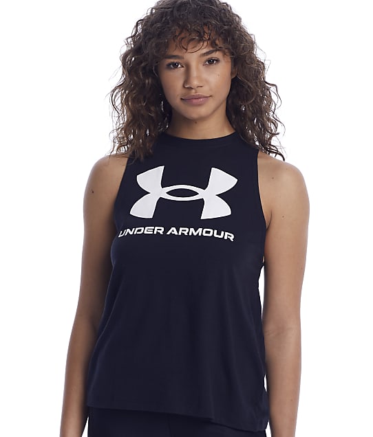 Under Armour Live Sportstyle Graphic Tank in Black 1356297
