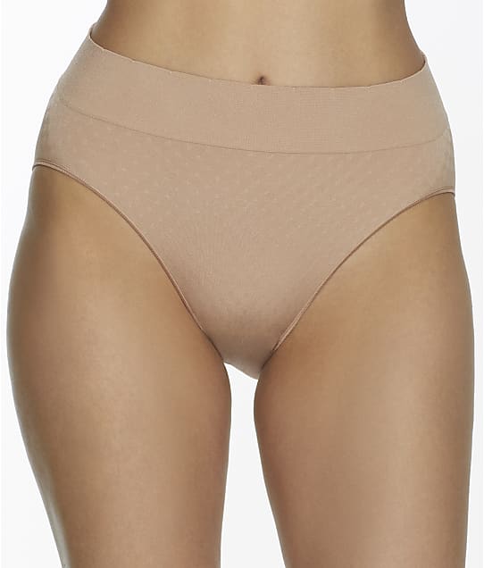 Warner's No Pinching No Problems Jacquard Hi-Cut Brief in Toasted Almond RT8131P