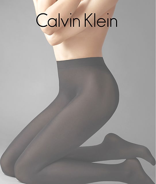 Calvin Klein Hosiery Opaque Essentials Seam-Free Tights in Black X35F