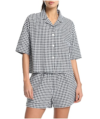 Papinelle Gingham Woven Boxer Pajama Set